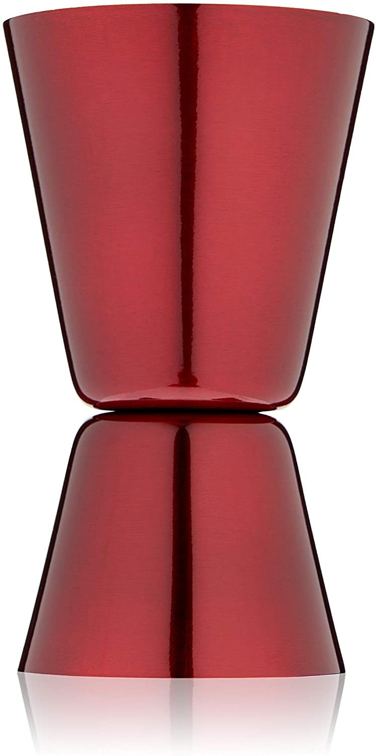 Nouveauté Shaker Rouge Peinture Shaker avec Couvercle Double Jigger Pilon Cuillère Touillette Barware Ensemble Cocktail Outils