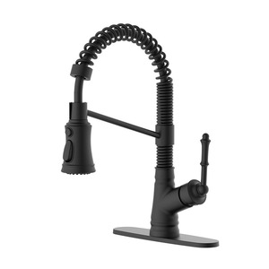 Brushed Gold Brass Pull Out Sprayer Kitchen Mixer Tap Single Handle Spring Pull <b>Down</b> Kitchen AT9228BG Kitchen - Product Image 3