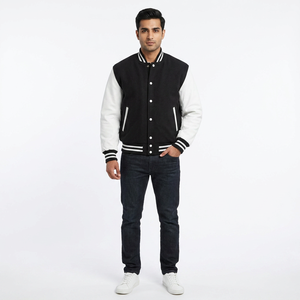 Men's <b>Slim</b> <b>Fit</b> Plaid Bomber Baseball <b>Jackets</b> Fashionable Casual Varsity Design with Breathable Features and Plus Size Option - Product Image 1
