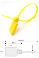 YIAN Z13-5630 Étiquette de câble RFID NFC/UHF 56*30mm ABS Étanche/Resistant aux intempéries -30-85°C Distance de fonctionnement 4m 860-960MHz pour gestion d'actifs