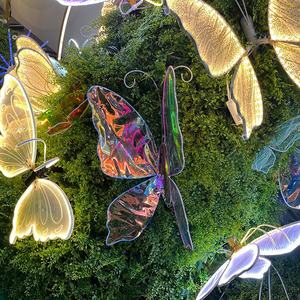 C894 2025 40cm Schmetterlingsflügel Festliche Dekoration Neujahr Weihnachten Hochzeitsdekoration Party Abschlussball Leuchtender Schmetterling - Product Image 1