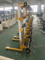 SHUNCHA - Elevador Manual Portátil de Aluminio con Manivela, Ajustable, Capacidad de Carga 181 kg Capacidad, 120"/142" Máx. Rango de Elevación