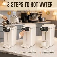 Distributeur d'eau électrique de bureau 5,0 L blanc minimaliste avec indicateur de niveau pour la consommation quotidienne de thé en famille – Vente en gros