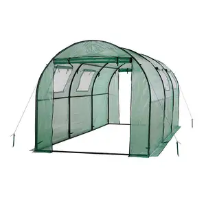 PE Tunnel Chauffage Jardin Serre Portable PE Grand Tunnel Walk-in Serre PE film couvert pour Jardinage Maison Verte