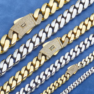 NUOAY Collier chaîne cubaine en argent 925 avec fermoir en moissanite glacé Style Hip Hop Pass Diamond Test Bijoux fins pour femmes hommes - Product Image 4