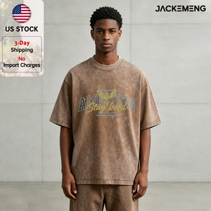 T-shirt Oversize in <span class=keywords><strong>Cotone</strong></span> Lavato con Stampa Aquila e Citazione Motivazionale - Stile Retrò Streetwear Casual - Magazzino USA - Vendita all'Ingrosso - Product Image 1