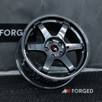 Maining tempaan terbaik krom hitam Te37 Saga SL Ultra 6061-T6 roda tempa aluminium Aloi