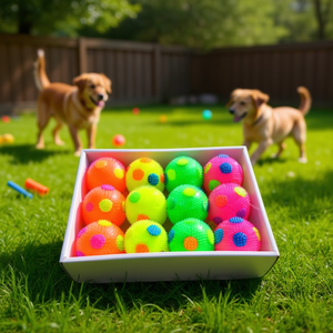 Dog Toy Flashing Bouncy Ball 12Pcs Pet Playtime Fun - Product Image 2