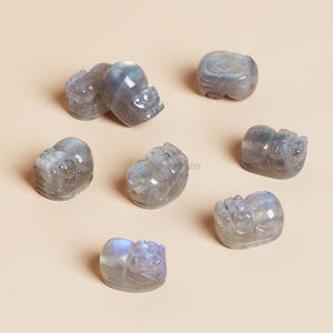 จี้หินธรรมชาติ สตรอเบอร์รี่ควอตซ์ มูนสโตน ปี่เซียะ รูปโบว์ สำหรับทำเครื่องประดับแฮนด์เมด แนวทหารผู้กล้าหาญ - Product Image 5