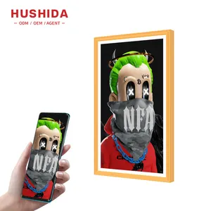 HUSHIDA BOE 32'43 "55" Madeira Reprodução De Vídeo Quadros Tela Lcd Music Player Digital Photo Frame