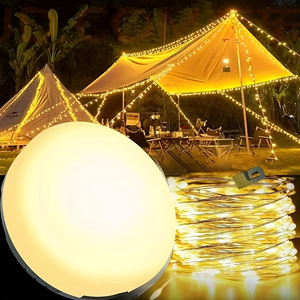 Lanterne de camping portable rechargeable à LED COB, lumière d'urgence magnétique, IP65, longue autonomie, randonnée en plein air, pêche - Product Image 1