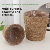 Panier à fleurs en rotin respirant pour plantes en pot, style nordique simple, ensemble de pots tissés, style Ins, pour l'exportation