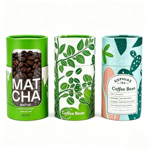 Tubos de Cartón Kraft Blancos con Logotipo Personalizado, Envases de Papel de Grado Alimenticio para Granos de Café, Latas con Tapa de Plástico para Té y Manualidades - Product Image 5