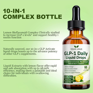 Gotas Líquidas Diarias de GLP-1 Oral 10 <span class=keywords><strong>en</strong></span> 1 de Origen Natural, 60 ml, 1710 mg, Apoyan la Salud Metabólica y los Buenos Hábitos Alimenticios - Product Image 2