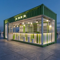 Restaurant mobile personnalisé, bar, kiosque, stand alimentaire modulaire extérieur