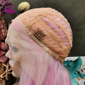Long Curly Glow in the Night <strong>Pink</strong> <strong>Wig</strong> Overnight Delivery Heat Resistant Lace Front <strong>Wig</strong> Front Lace Synthetic <strong>Wig</strong> - Product Image 5