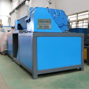 Dete double shaft rubber recycling crusher/metal shredder for industrial waste tire processing