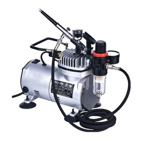 Airbrush China Portable Powerful Rechargeable Mini Compressor Airbrush Kit Moisture Trap Auto-stop Eco-Friendly Nail Art <b>Paint</b> - Product Image 1