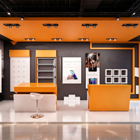 Vitrine d'exposition pour téléphones portables, présentoir commercial pour centre commercial, vitrine de magasin de détail, présentoir de magasin personnalisé avec éclairage LED, vitrine numérique pour magasin