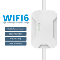 Puente Inalámbrico para Exteriores de Alta Potencia y Largo Alcance de 5 km, WiFi 6 CPE 1201 Mbps con Chipset MT7621, Antena de 14 dBi, PoE de 24 V/48 V, WISP WB5890G