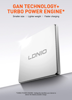 Chargeur mural LDNIO Q8-MI New GaN 100W avec 3 ports USB C et 1 port USB A, adaptateur de charge rapide PD3.0 PPS QC4.0 pour ordinateur portable, tablette et téléphone