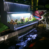 Boîte de filtration moderne pour bassin à carpes koï, système de filtration biologique multi-étages extérieur en acier inoxydable, résistant aux UV, conception silencieuse
