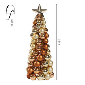 Nouveauté ornements de noël tour de boule boule de noël art de fer décorations de bureau de noël cadeau arbre top star - Product Image 6