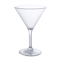 Verres à vin, à cocktail et à champagne en plastique PC transparent en stock pour hôtels et bars