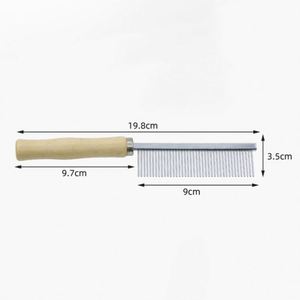 Peine de Metal con Mango de Madera para el Cuidado y Limpieza de Mascotas, Herramienta para Eliminar Pulgas en Perros y Gatos - Product Image 2