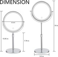 Vente en gros en usine de miroir intelligent à écran tactile miroir cosmétique éclairé LED