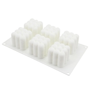 6 Even rubik's Cube bougie parfumée Silicone <span class=keywords><strong>moule</strong></span> 3D géométrie <span class=keywords><strong>Mini</strong></span> boule <span class=keywords><strong>magique</strong></span> chocolat Mousse gâteau <span class=keywords><strong>moule</strong></span> cadeaux décoration de la maison - Product Image 4