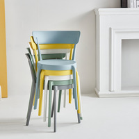 Chaise empilable ergonomique en plastique PP avec logo personnalisé OEM/ODM, couleur personnalisée, pour la maison, la cuisine, le café, l'hôpital, l'hôtel