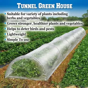 Túnel de Cultivo de Polietileno para Jardín de 3 m al por Mayor, Listo para Usar, Diseño Plegable, Campana de Protección para Plantas, Protege las Plantas Delicadas - Product Image 4