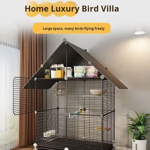 Muhabbet Kuşları, İspinozlar için Sağlam Papağan Kafesi, Yatay Tel İnci Kuş Yuvası, Kukabaklar için Özel Kuş Saklama Kutusu, Villa Kuş Evi - Product Image 3