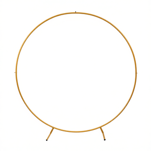 Arche de ballons ronde dorée de 7,2 pieds, support circulaire en fer réutilisable pour mariage, baby shower, décoration de fête, utilisation en photomaton - Product Image 1