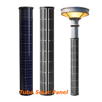 Panneau solaire monocristallin cylindrique 100W 120W 200W 18V 24V, module solaire tubulaire pour lampadaire, vidéosurveillance, signalisation routière