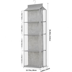 Organisateur de sacs suspendu transparent anti-poussière pour armoire, rangement mural en tissu non tissé pour sacs à main, maison, chambre - Product Image 1