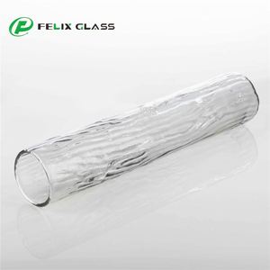 Lustres cylindriques modernes personnalisables en verre borosilicate soufflé à la main pour intérieur, éclairage de plafond transparent fait main résistant à la chaleur - Product Image 1