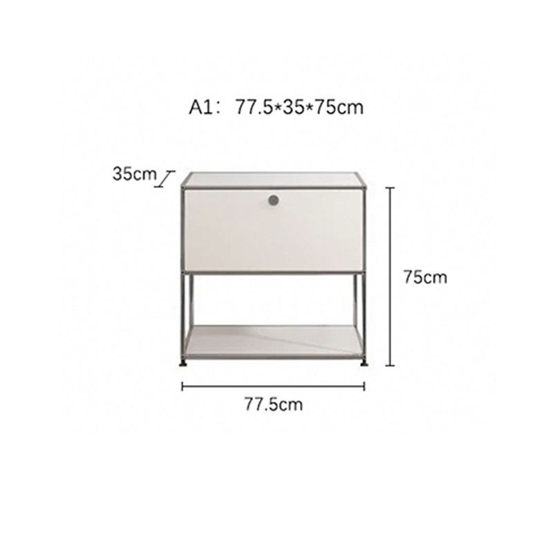 Armadietto singolo bianco a1
