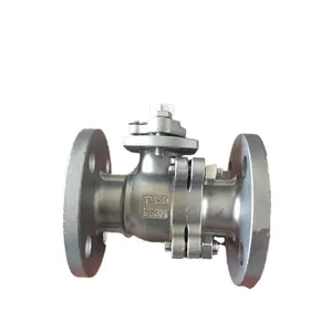 din jis 10k gost russia Stainless Steel/Carbon Steel Ball Full Port Locking Device Fire Safe Floating 2PC Flange Ball Valve