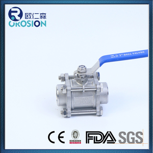 Thép không gỉ SS316 SS304 3-Piece đúc mông hàn van bi nội bộ bspt NPT bspp Chủ Đề Công nghiệp Float Van điều khiển 304 - Product Image 2