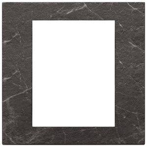 Assiette en marbre noir Marquina, 18,5 cm de long, pour servir et dîner - Product Image 1