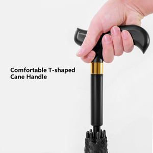<span class=keywords><strong>Parapluie</strong></span> <span class=keywords><strong>canne</strong></span> renforcé anti-vent, protection UV, pointe antidérapante, <span class=keywords><strong>homme</strong></span> âgé voyage randonnée - Product Image 3