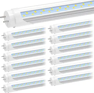 JESLED 4ft 24W שקוף 3000LM T8 Led צינור אור למשרדי חנות החלפת צינור LED פלורסנט כוח כפול קצה ETL רשום