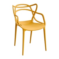 Chaises de salle à manger en plastique empilables de qualité supérieure, modernes, ergonomiques, avec dossier en forme d'oreilles de chat, durables, imperméables, portables, pour l'extérieur, la maison, l'hôtel