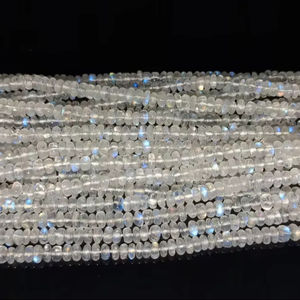 Vente en gros 4.5-5mm arc-en-ciel pierre de lune facettes Rondelle perles bleu naturel Flashy cristal fabrication de bijoux perles en vrac-lustre LD AAA + - Product Image 1