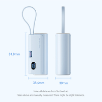 Module de batterie externe Vention 22,5 W, capsule de batterie externe USB portable, 4800 mAh, batteries externes mobiles