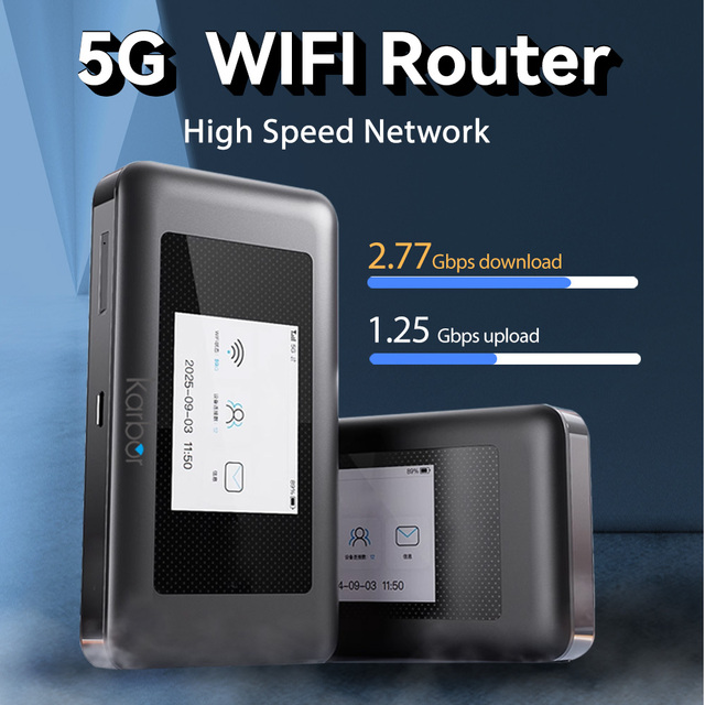 Karbor 5g Portable Wifi Router 5G Mi-Fi Wifi6 Router 5g with Sim Card Slot ESIM Mobile Wifi Sim Mifi Router Wifi Hotspot