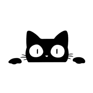 13*5.7cmcat mặt nhìn trộm xe Sticker Decal Pet mèo xe máy trang trí Sticker cửa sổ decal