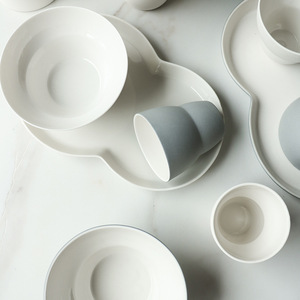 <span class=keywords><strong>Set</strong></span> di stoviglie in ceramica nordica unico opaco insalata Dessert piatto di frutta piatto di Sushi Cappuccino tazza di caffè tazza di tè ciotola di zuppa vaso di latte - Product Image 6